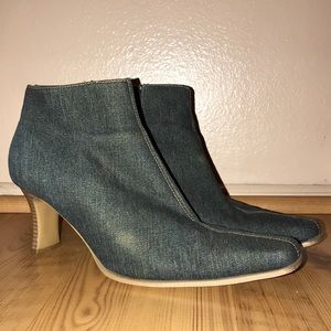 Denim ankle boot